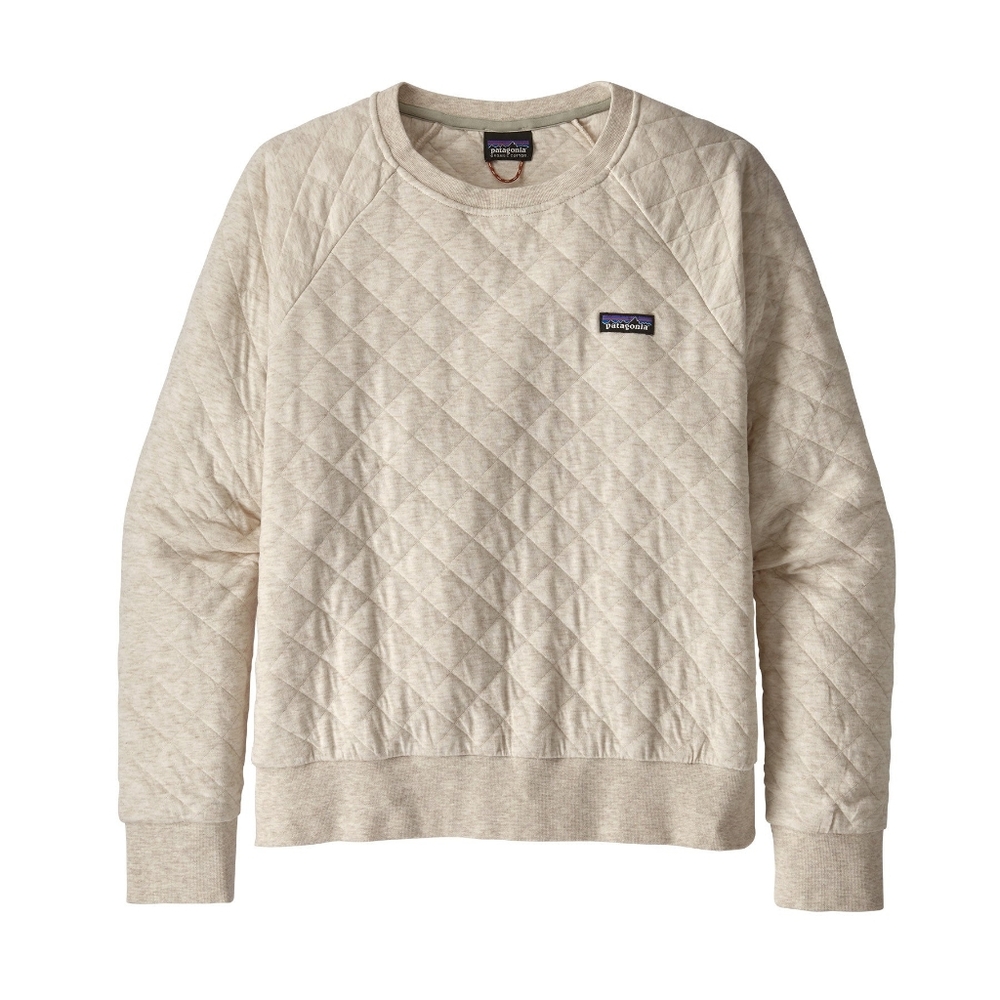 Patagonia Beige Quilted Women's Crew Neck Sweater